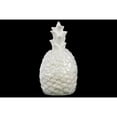 thumbnail image 2 of Benzara Ceramic Pineapple Figurine With Gloss Finish-Color:White, 2 of 2
