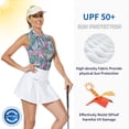 thumbnail image 3 of Womens Golf Shirt Zip Up Sleeveless Polo Shirts Collared Tennis Tank Top UPF 50+ Quick Dry Athletic Shirt, 3 of 6
