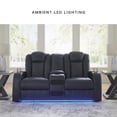 thumbnail image 4 of Bowery Hill Contemporary Sapphire Power Reclining Loveseat with Console, 4 of 9