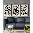 thumbnail image 4 of SHENIFY Black Lines Abstract Wall Art 16x24in3pcs Black Framed Ink Wash Minimalist Canvas Painting Artwork, 4 of 5