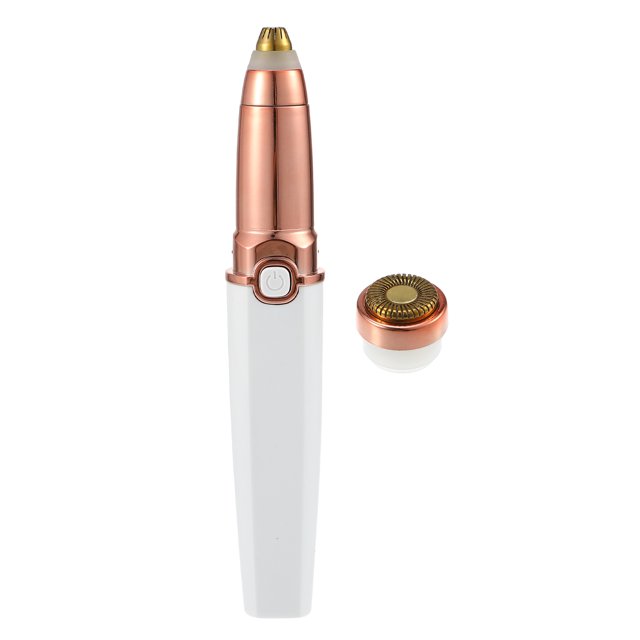 Recortador de Cejas Unique Bargains 2 en 1 Depilador Facial Recargable USB Blanco