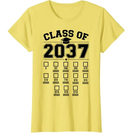 

Class of 2037 grow with me checklist kindergarten 12th grade T-Shirt