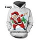 thumbnail image 3 of Sudadera con capucha con estampado 3D y gráfico navideño para hombres y mujeres, sudaderas casuales con diseño de Papá Noel y alce, ropa de calle de gran tamaño para hombres, 3 of 5