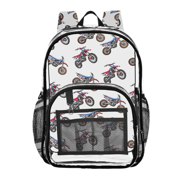 ALAZA Clear Backpack Mountain Bikes PVC Transparent BookBag