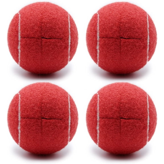 Magicorange 4 PCS Precut Walker Tennis Balls for Furniture Legs and Floor Protection, Heavy Duty Long Lasting Felt Pad Glide Coverings(Red)