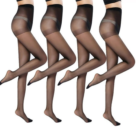 

Women s super sexy shiny transparent control on foot tights with silk stockings
