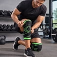 thumbnail image 4 of Knee Sleeves, Knee Support for Knee Pain, Knee Brace with Side Stabilizers, Knee Compression Sleeves Men, 2 Pack Adjustable Non-Slip Knitted Knee Braces, 11 Inch Standard Length,, 4 of 6