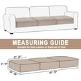 thumbnail image 2 of Couch Covers, 3 Pieces Couch Cushion Cover Velvet, Seat Cushion Cover, Stretch Sofa Covers, Separate Sectional Sofa Slipcovers, Furniture Protector(3-Seater or Backrest, Tan), 2 of 6