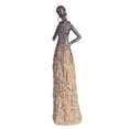 thumbnail image 2 of African Lady Figurine Resin Statue Collections Sculpture Art Tribal Crafts for Bookshelf Office Decor Gift, 2 of 8
