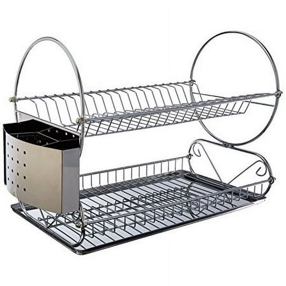 Mega Chef Chrome Plated Two Shelf Dish Rack