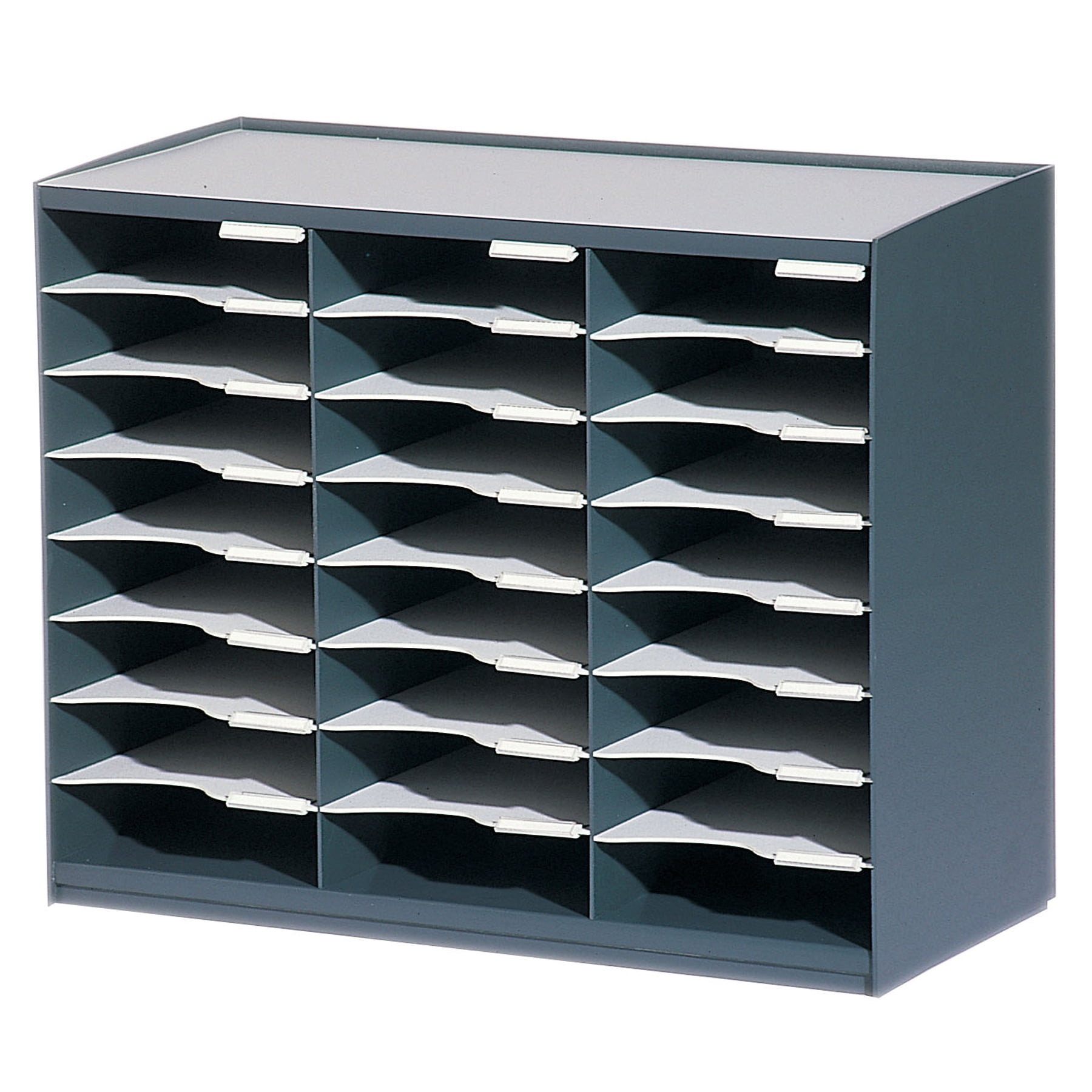 Paperflow Master Literature Organizer, 24 Compartment, Charcoal/Grey