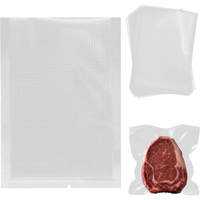 KASURE 120 Pcs Thick Small Vacuum Sealer Bags 10 x 15 cm Pre Cut Sealable Plastic Bags Textured Vac Pack Bag for Sealing Snacks Biscuits Herb and Tea for External Vacuum Machine