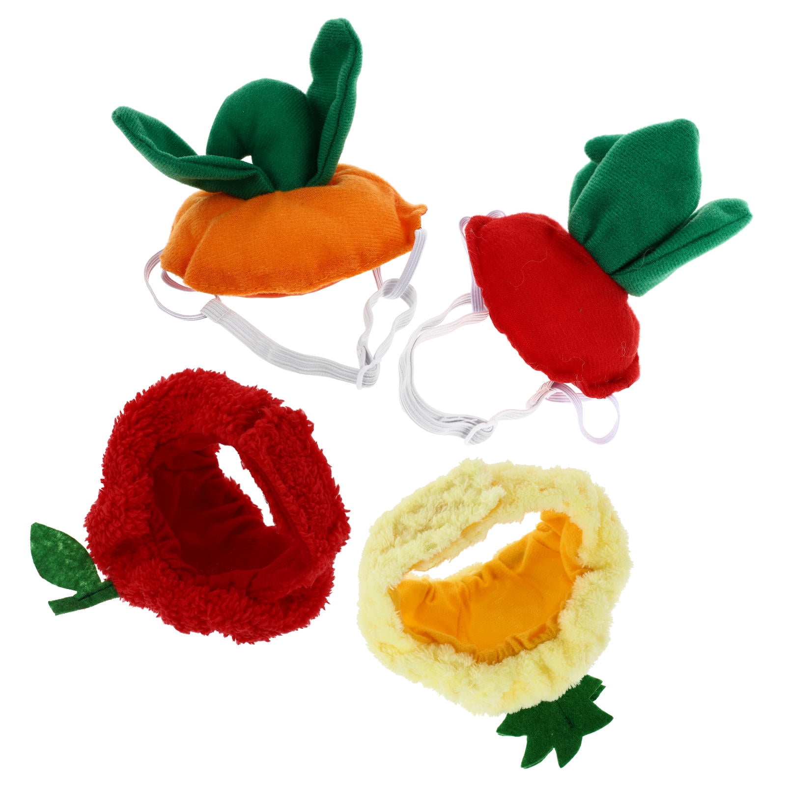 FUTUREORYY 4pcs Fruit Theme Pet Hat for Cats and Dogs Cute Costume Accessory