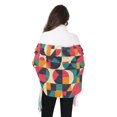 thumbnail image 4 of FORMRS Womens Scarf Winter Soft Long Big Warm Shawls Wrap Tassel Scarves, Retro Geometric, 4 of 9