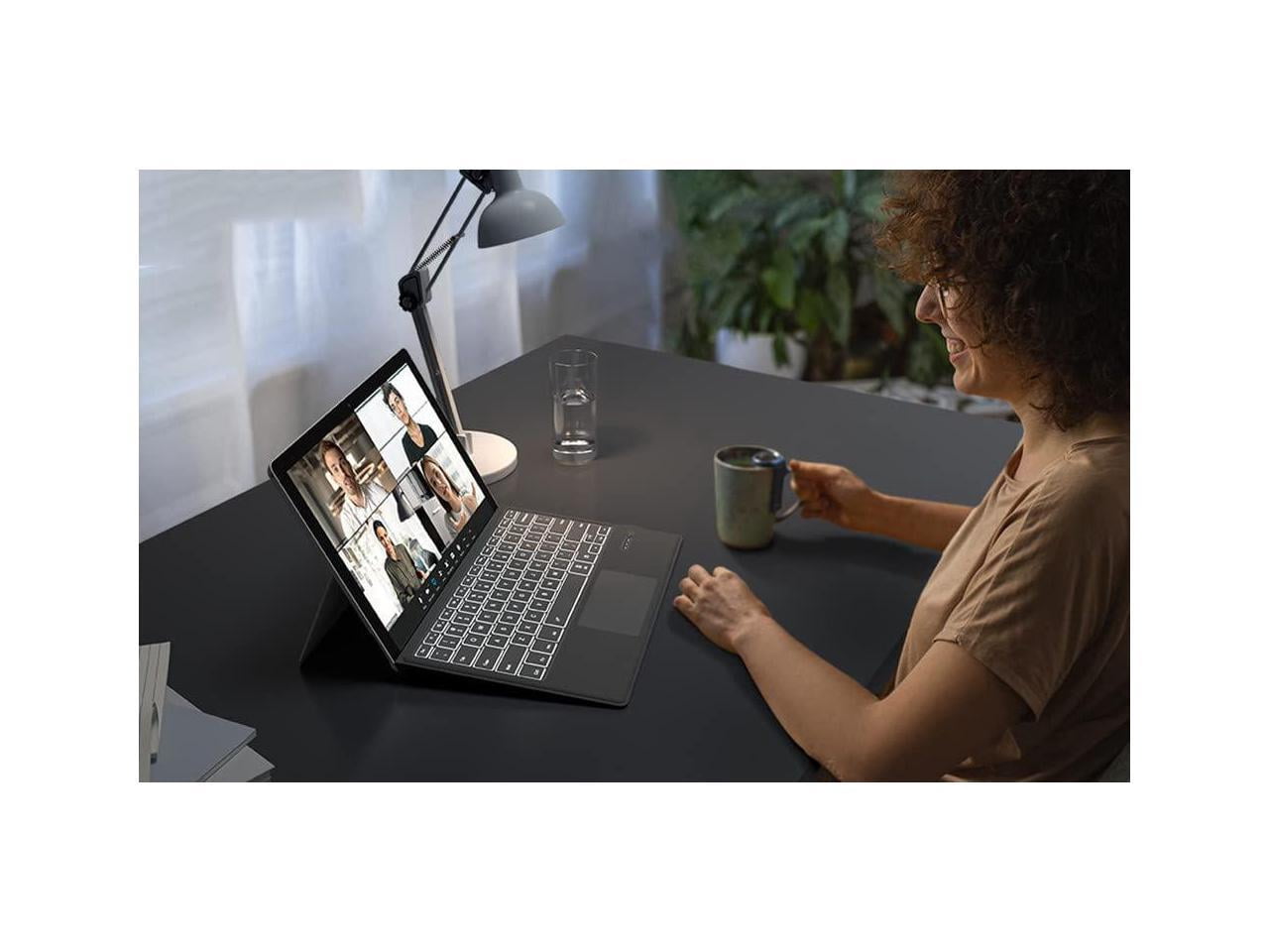 Type Cover for 13 inch Microsoft Surface Pro 9 / Pro 8 / Pro X, Portable Bluetooth 5.1 Wireless 7-Color Backlit Surface Pro 9/8/X Keyboard with Touchpad/Pencil Holder/Built-in Rechargeable Battery