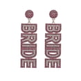 thumbnail image 4 of Pendientes de novia de moda con letras de diamantes de imitación colgantes para mujer, E1540 Pearl BK, 4 of 4