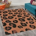 thumbnail image 2 of Animal Decorative Rug, Leopard Animal Skin Pattern in Abstract Style Wild Safari Jungle Theme, Quality Carpet for Bedroom Dorm and Living Room, 6 Sizes, Cinnamon Black, by Ambesonne, 2 of 4