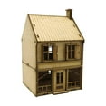 thumbnail image 2 of 1/72 madera 2 niveles casa europea paisaje materiales de construcción DIY pintura arquitectura escena modelo para modelo ferrocarril decoración escena Hugo casa de modelos de construcción, 2 of 10