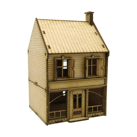 1/72 European Building Model Kits Unassembly for Model Railway Diorama Decor