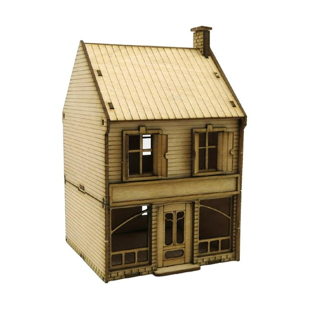 Kits de modelos de construcción 1:72, escena de arquitectura, juguetes de Hobby, rompecabezas de madera, modelo de escena de arquitectura sin montar