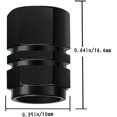 8 Packs Aluminum Tire Valve Stem Caps with Gasket Universal Hexagon