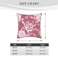 thumbnail image 4 of ZNDUO Cartoon Pink Roses Pattern Throw Pillows for Couch-Indoor Decorative Pillows,16"x16", 4 of 8