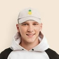 thumbnail image 6 of DALIX Pineapple Dad Hat Cotton Twill Baseball Cap Premium Stitched Beige, 6 of 6