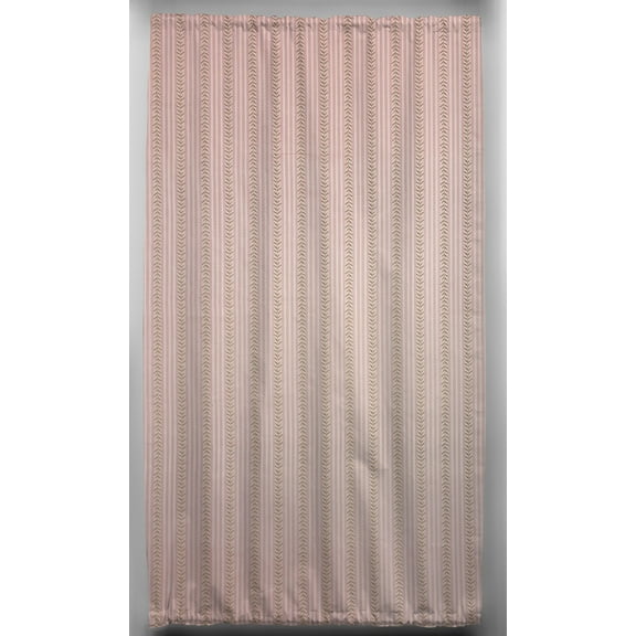 Striped Vines French Door Curtain Panel with Tie Back by Penny's Needful Things (Unlined) (Pink)