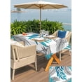 thumbnail image 5 of Outdoor Tablecloth with Umbrella Hole for Patio/Picnic/Party/Camping, Blue Leaves Waterproof Table Cloth Rectangle Table Cover Washable, Willow Leaf Abstract Plants Rustic Branch (54"x 80"), 5 of 8