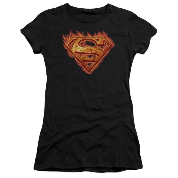 Superman - Hot Metal - Juniors Teen Girls Cap Sleeve Shirt - Small