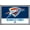 Barnwood Framed Version, variant on NBA Oklahoma City Thunder - Logo 21 Wall Poster, 14.725" x 22.375", Framed