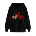 thumbnail image 2 of Valentines Day Hoodies for Women, Long Sleeve Hoodie Women, Women's Valentine's Day Printed Winter Hoodie Pullover Tops Long Sleeved Comfortable Sweatshirt, 2 of 5