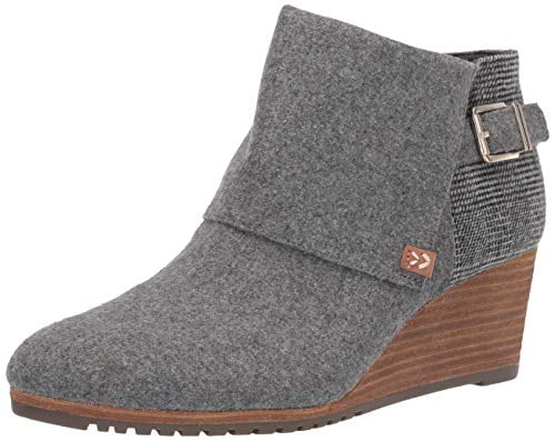 dr scholl's create wedge bootie gray