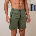 thumbnail image 5 of Razzly Male Summer Shorts Solid Color Tie Suit Cool Breathable Five Quarter Pants Sweat Short Training Shorts for Men Quick Y Shorts Cool Shorts Men Shorts for Exercise Volleyball Shorts(Green,2XL), 5 of 9