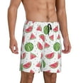 thumbnail image 2 of Sikiie Hand Drawn Watermelon Mens Pajama Shorts, Lightweight Lounge Pant with Pockets Soft Sleep Pj Shorts for MenXX-Large, 2 of 6