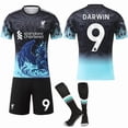 thumbnail image 1 of 2025-2026 Liverpool Special Anniversary Edition Blue Football Shirt with Socks No.9 DARWIN, 1 of 2