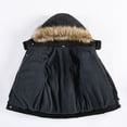 thumbnail image 6 of Ydojg Boys Hoodie Coat Winter Fashion Long Sleeve Warm Thicken Jacket Fall Winter Outdoor Kids Clothes Black Size 2-3 Years, 6 of 8