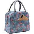 thumbnail image 1 of Bolsa de almuerzo aislada para mujeres y hombres, bolsa de almuerzo reutilizable, organizador de fiambrera con bolsillo frontal para trabajo, viajes, picnic (lindo flamenco) Xemadio DLM247, 1 of 7