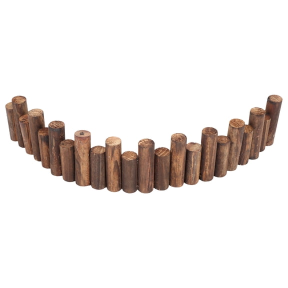 Clispeed Rustic Wooden Garden Border Fence for Plants, Patio Privacy Screen and Flower Bed Edging Decoration