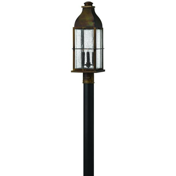 3 Light Large Outdoor Post Top or Pier Mount Lantern in Traditional Style 8 inches Wide By 23 inches High-Sienna Finish-Incandescent Lamping Type