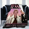 thumbnail image 2 of Angela Lansbury Blanket Flannel Soft Throw Blankets for Bedroom Livingroom Sofa Home 80""X60"", Black, 2 of 6