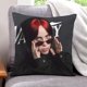 thumbnail image 1 of Billie Eilish Fundas de almohada de terciopelo con tema, regalos de funda de almohada, decoración para el hogar, cojín de lanzar, regalo de cumpleaños para fans y parejas. 60cm x 60cm., 1 of 6