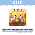 thumbnail image 2 of 12 Inch Wall Clock Battery Operated Square Clock Decorative for Office, Kitchen, Outdoor, Living Room，Cute Pig Fence Sunflower Creative Pattern, 2 of 4