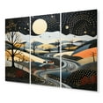 thumbnail image 2 of Designart "Blue And Gold Modern African horizon IV" Modern Wall Art Prints Set, 2 of 5