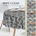 thumbnail image 3 of Tablecloth Line Pattern Table Cloth For Circular Tables Waterproof Resistant Picnic Table Covers For Kitchen Dining/Party, 3 of 8