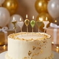 thumbnail image 4 of Velas de Cumpleaños Way to Celebrate Oro Perlado y Verde Metálico 6 Piezas, 4 of 4