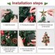 thumbnail image 3 of Artificial Christmas Tree with Lights, Mini Artificial Christmas Tree, Flame Retardant PVC Fir Tree, Christmas Tree with Ornaments, Indoor Artificial, 3 of 4