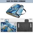 thumbnail image 6 of Xixirimido Portable Golf Cart Seat Cover with 4 Pocket Quilted Golf Cart Seat Blanket with Handle Foldable Club Car Seats Towel Fits 2-Person Golf Carts, Blue Butterfly Rose Marble, 6 of 8
