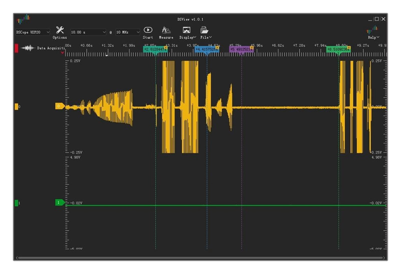 U3P100 2 Channel PC Virtual USB3.0 Oscilloscope 100M Bandwidth 1GSa/s