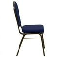 thumbnail image 3 of (10 PACK) Crown Back Banquet Dining Chair with Navy Blue Patterned Fabric - Commercial Quality Restaurant Chair, 3 of 8